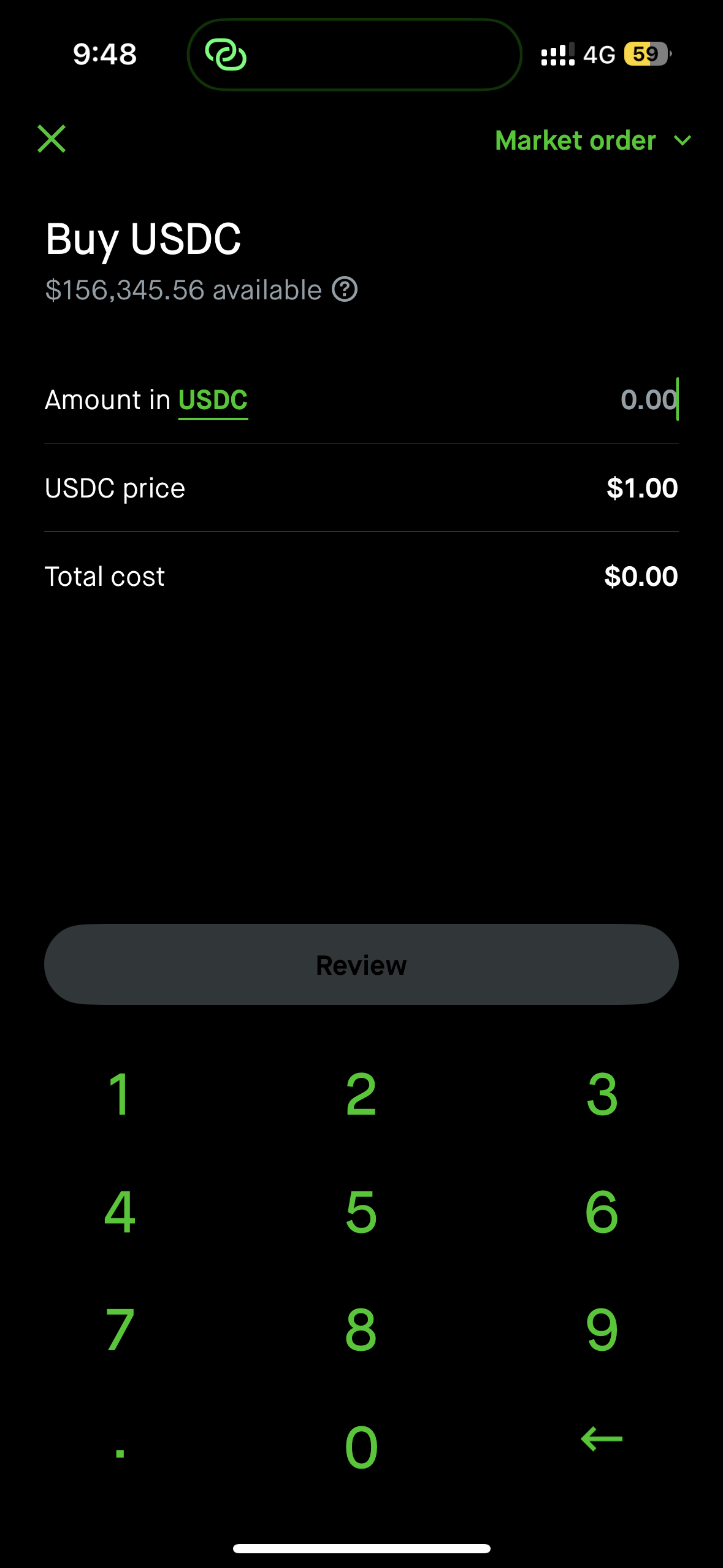 Buy USDC on Robinhood